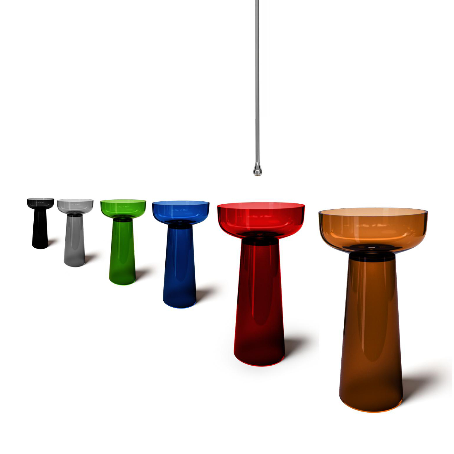 Crystal pedestal basin